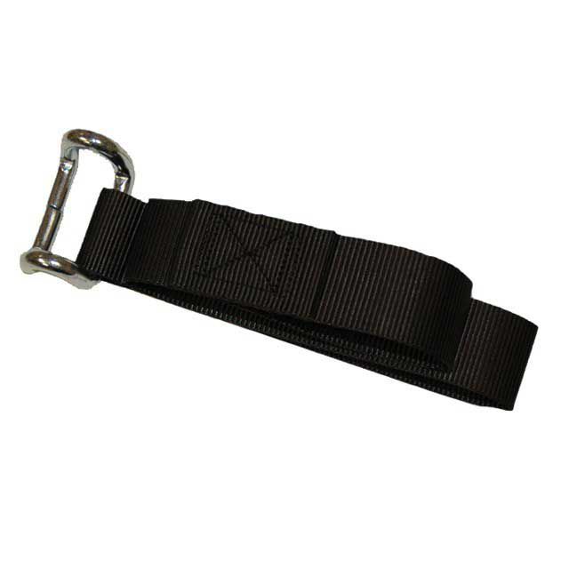 Bottom Strap Load Restraint - 750mm Long Webbing, 43mm Wide - Black
