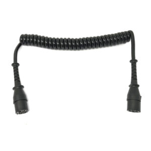 Toughflex Electrical Coil Black 3.0m WL 2 x N Type 24V black moulded plugs