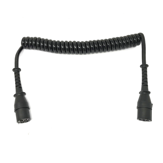 Toughflex Electrical Coil Black 3.0m WL 2 x N Type 24V black moulded plugs