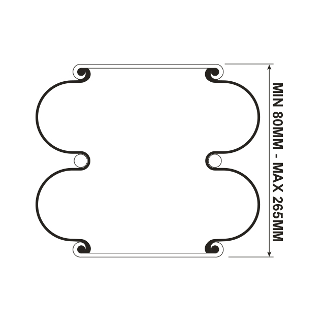 AIRSPRING (ASK009) DOUBLE CONVOLUTED M12 SAF