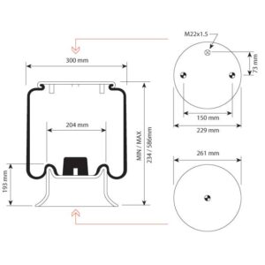 AIRSPRING ASSY (ASK042) PLASTIC PISTON WEWELER