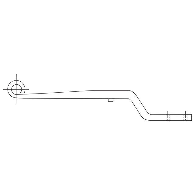 Straight Trailing Arm Cranked - 1 Leaf