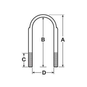 U BOLT M24 X 364MM