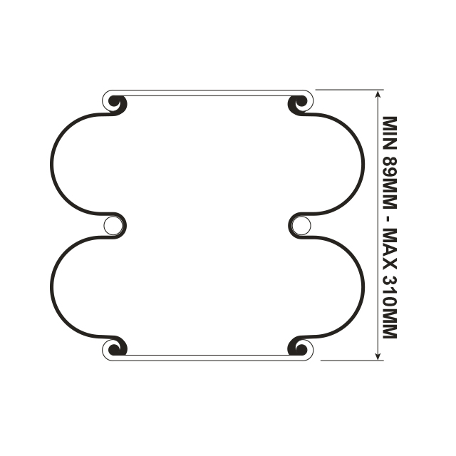 AIRSPRING ASSY (ASK009) DOUBLE CONVOLUTED M14 SCANIA