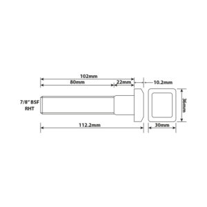 WHEEL STUD 7/8"X11BSF RHT 102MM UH