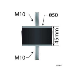 UNIVERSAL EXHAUST MOUNTING BUFFER M10