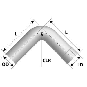 ELBOW PIPE - 5 OD/ 5 ID 90DEG L330MM
