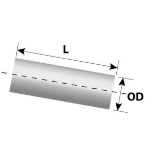 EXTENSION PIPE - ALU 4IN OD 0.6M