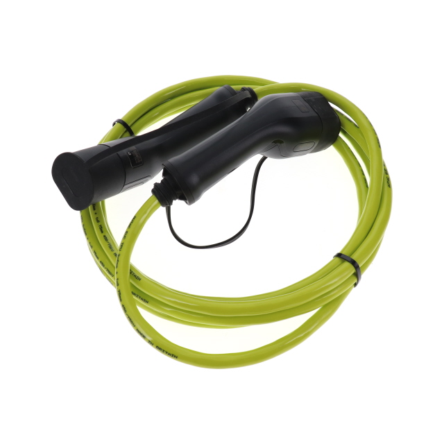 EV 32A - 5M STRAIGHT GREEN - T2 TO T2 - SINGLE PHASE