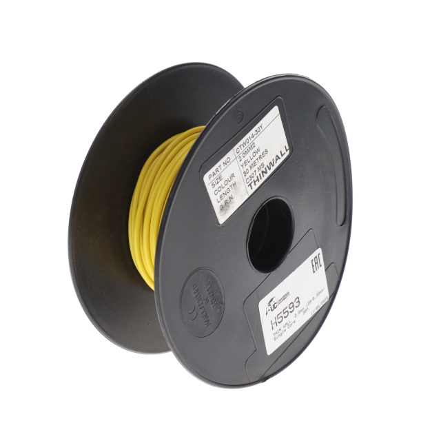 THIN WALL 2.0mm (28/0.30mm) YELLOW Single Core 50M