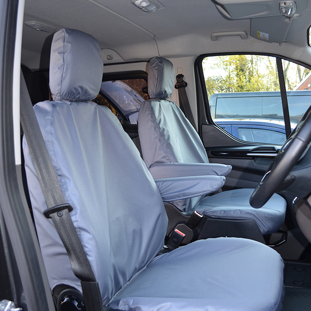Ford Transit Van 2014+ Front Pair Grey Seat Covers