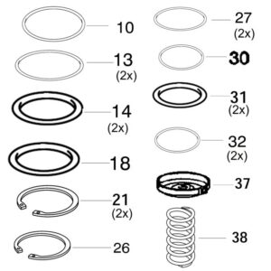 Repair Kit, service brake brake valve