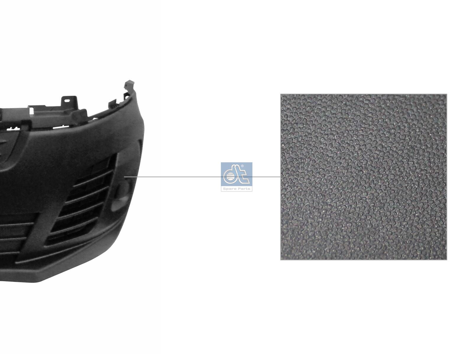 DT Spare Parts 12.82216 Bumper, front, black
