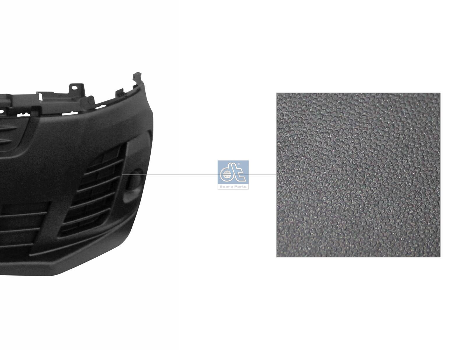 DT Spare Parts 12.82217 Bumper, front, black