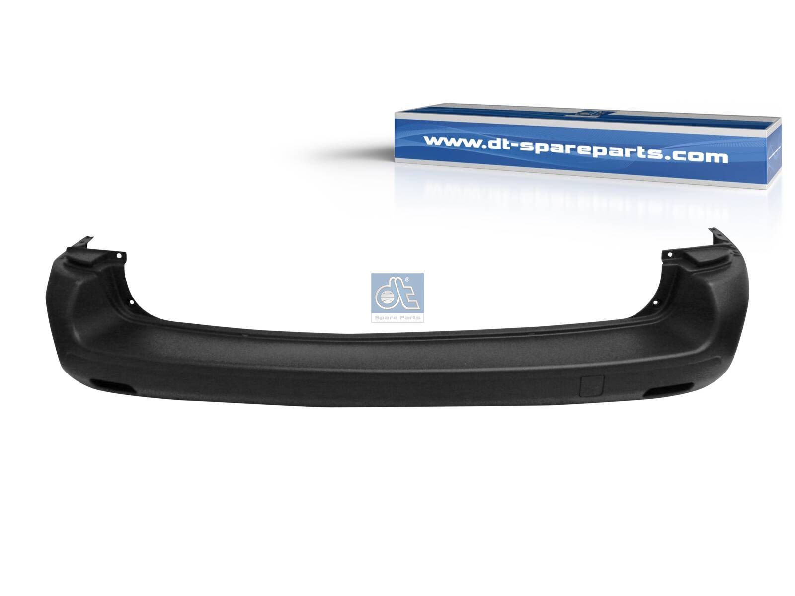 DT Spare Parts 12.82240 Bumper, rear, black