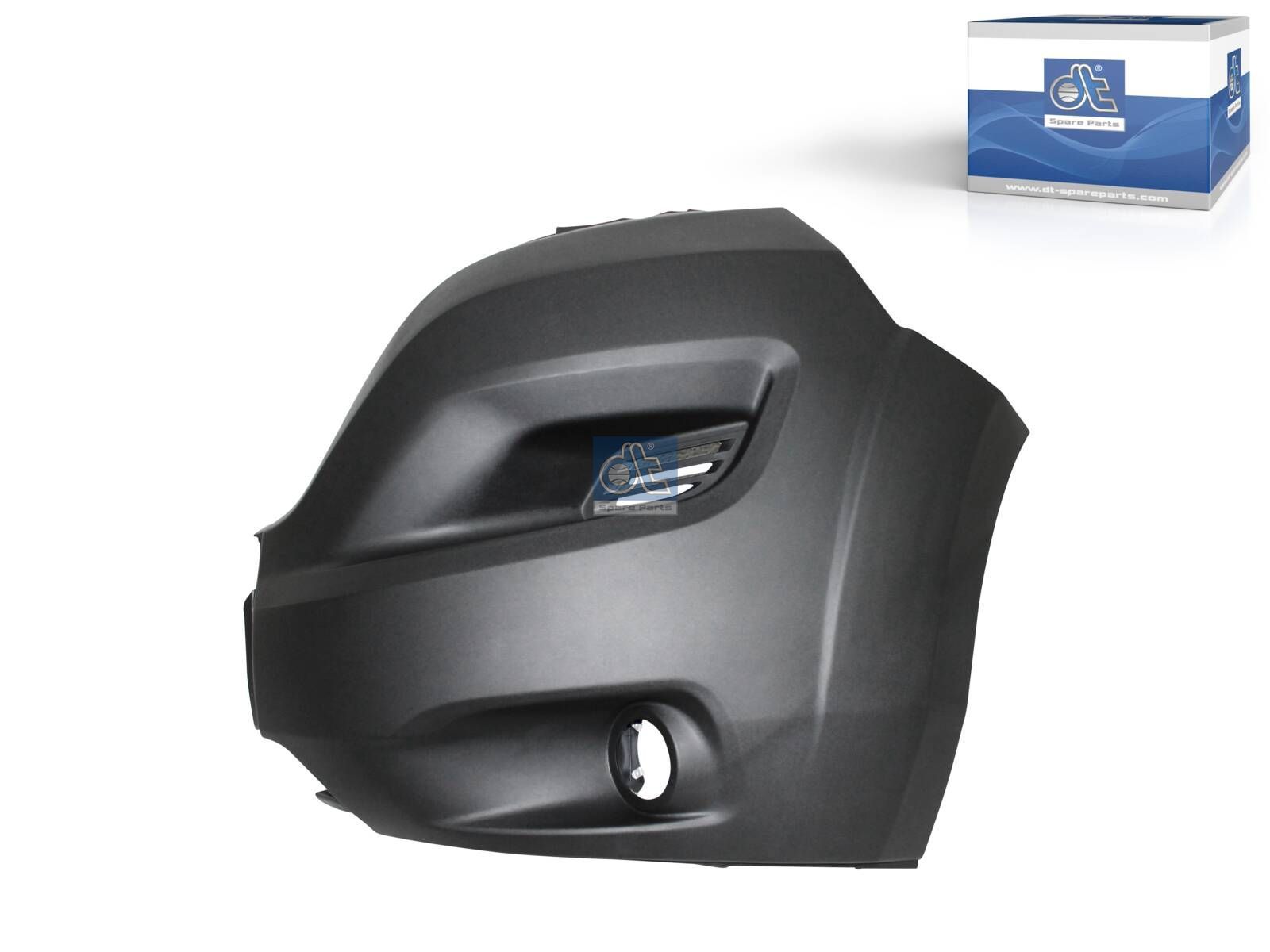 DT Spare Parts 12.82285 Bumper corner, left, black