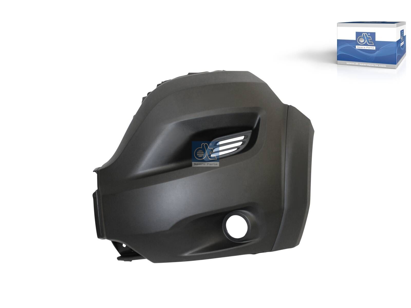 DT Spare Parts 12.82286 Bumper corner, left, black