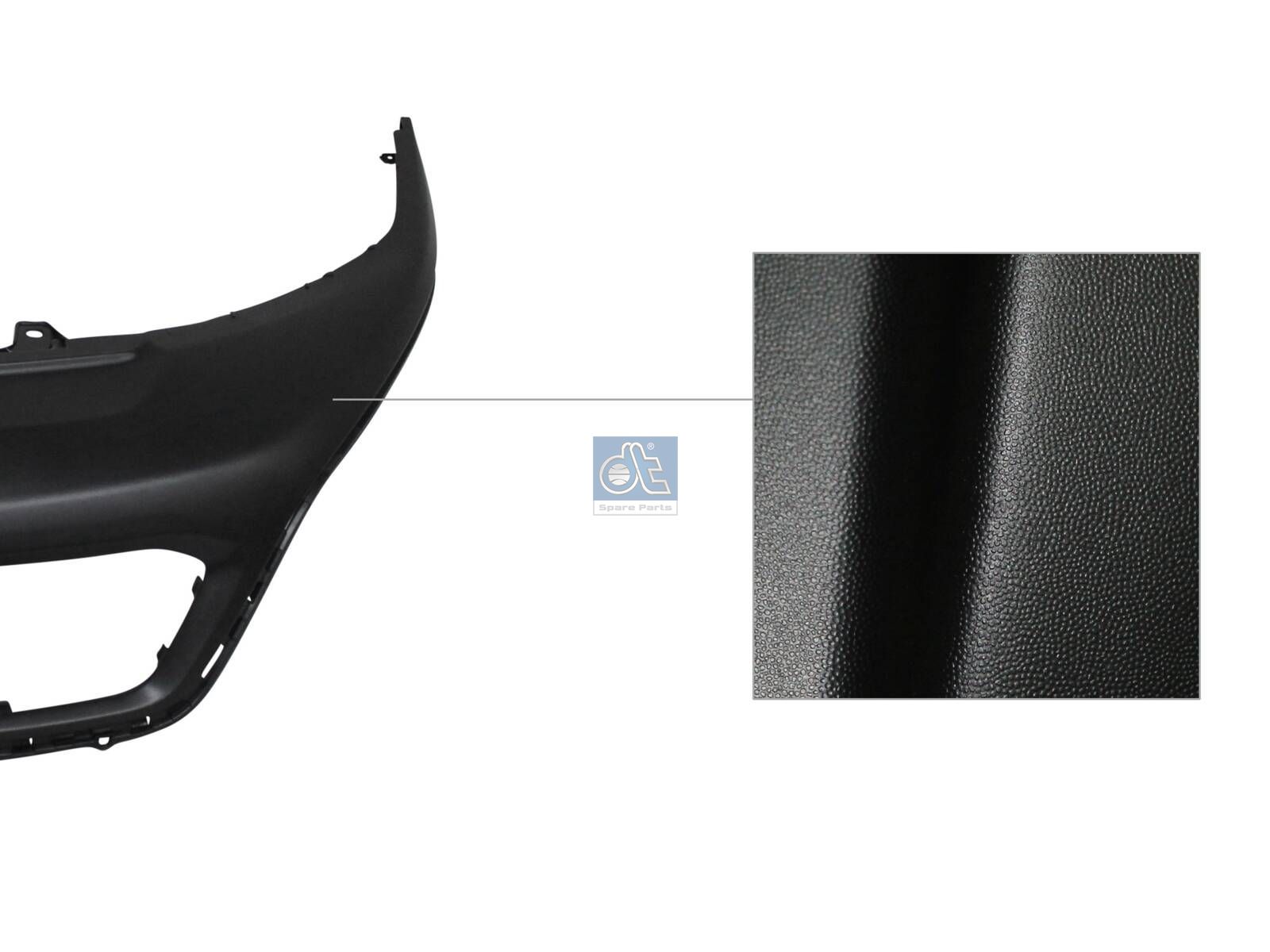 DT Spare Parts 12.82332 Bumper, front, black