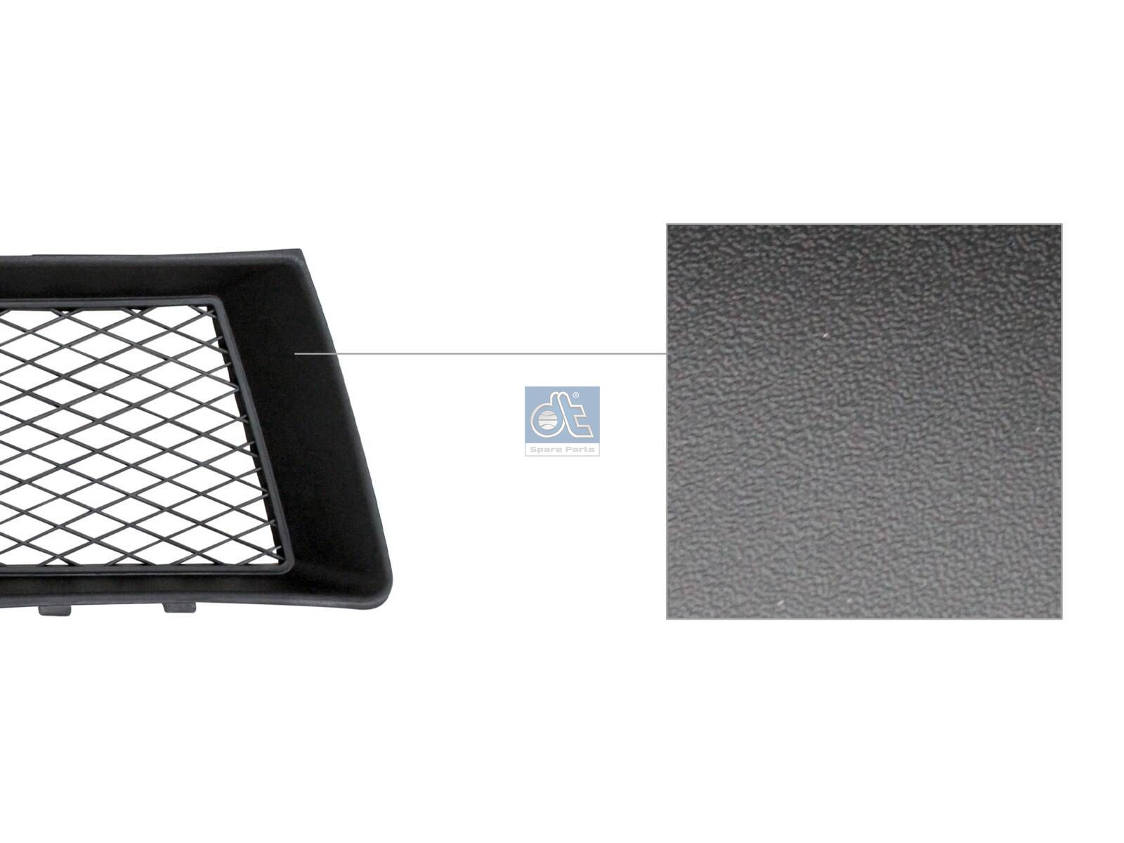 DT Spare Parts 12.82387 Cover, Bumper, front, right