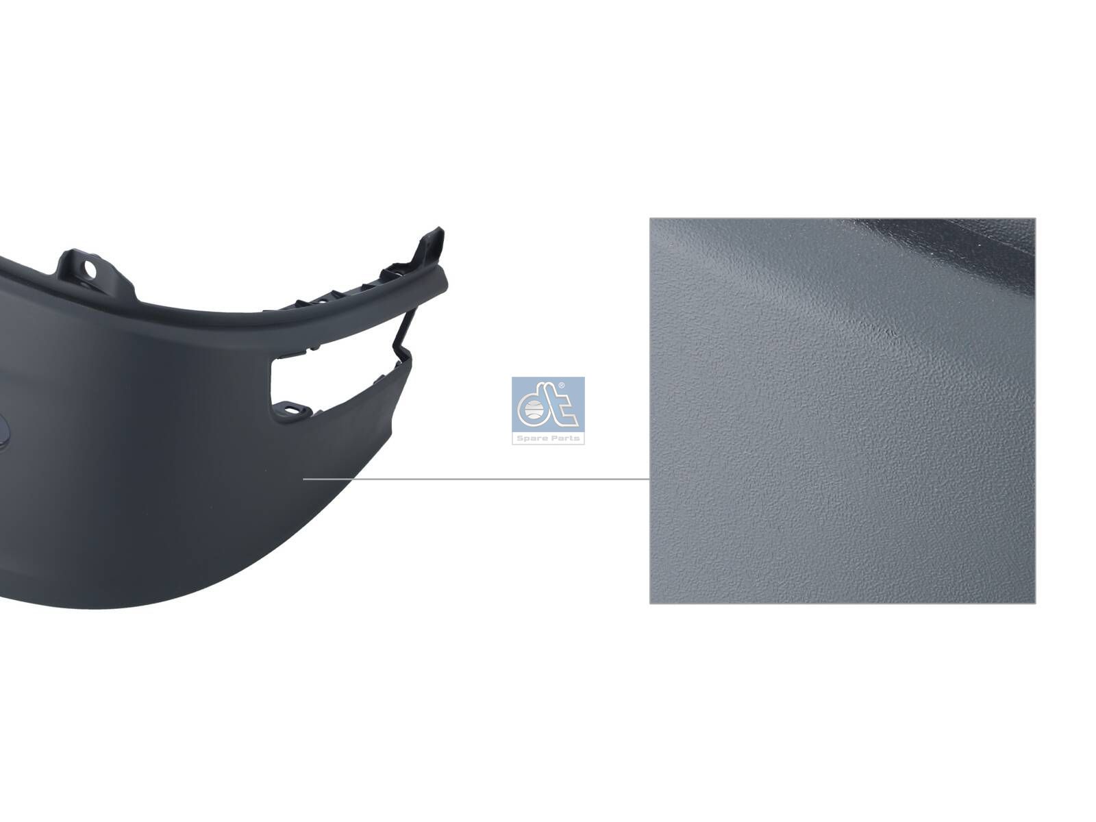 DT Spare Parts 1.55015 Bumper corner, right