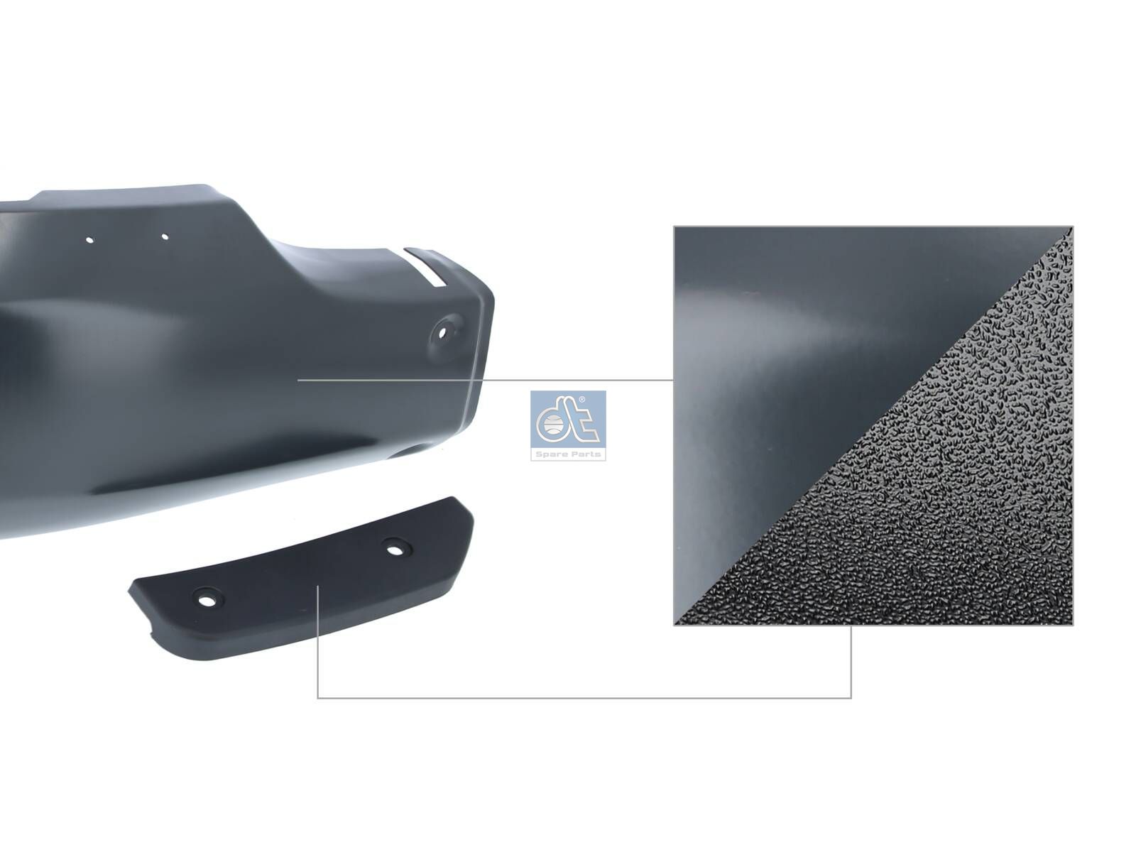 DT Spare Parts 1.55016 Bumper corner, right