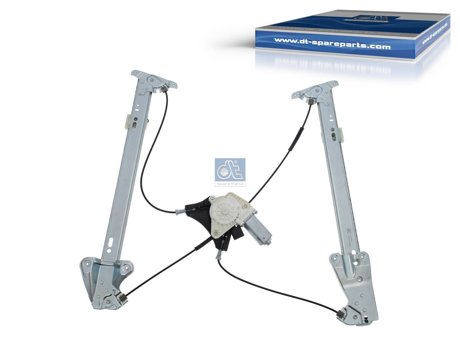 DT Spare Parts 4.69910 Window regulator, left, with motor