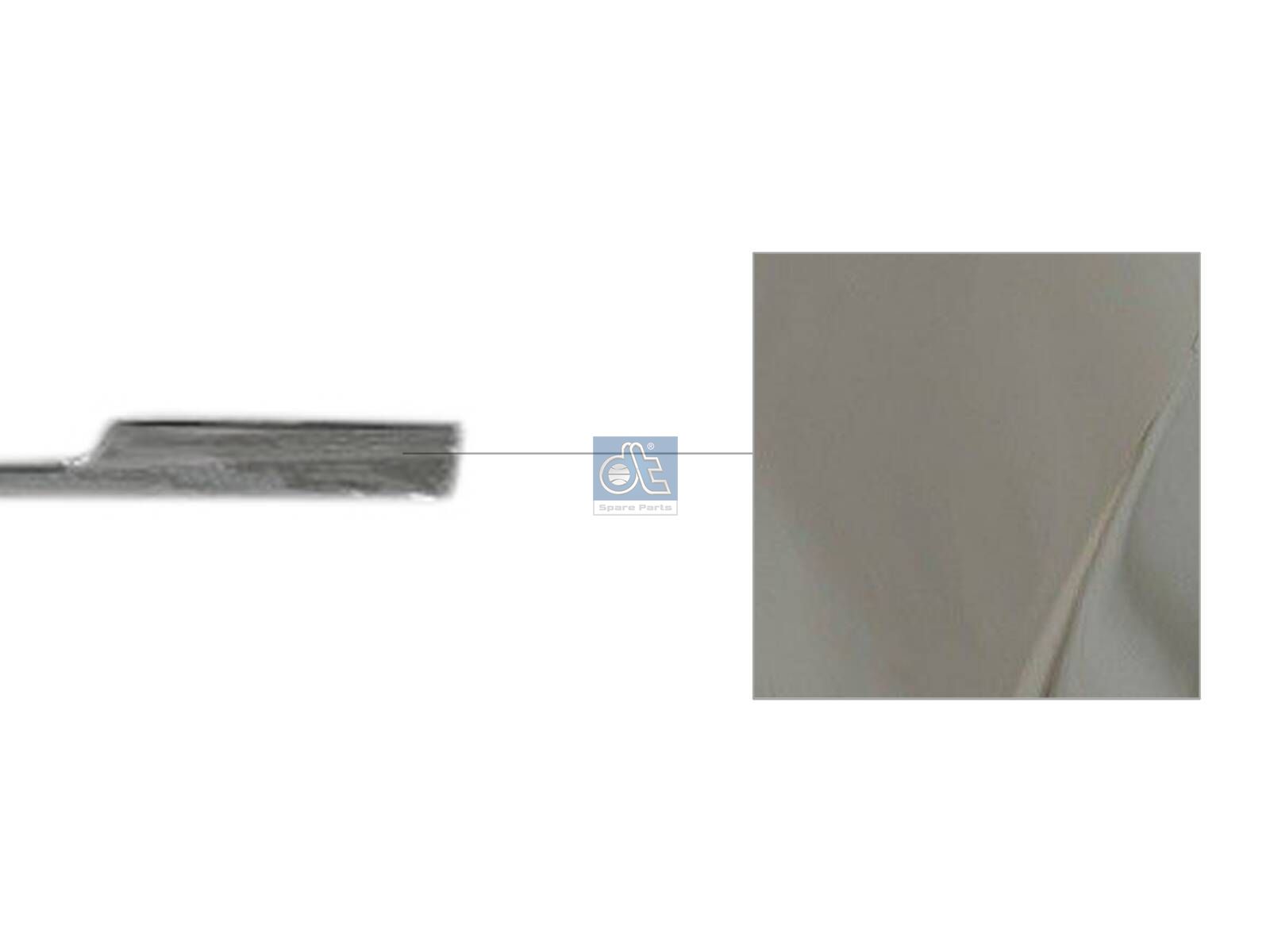 DT Spare Parts 5.16262SP Strip, bumper, left, chrome